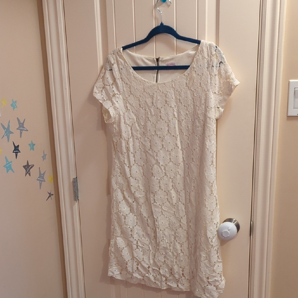 Xhilaration Cream Lace Mini Dress Sz.Xl